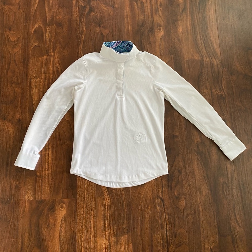 Essex Classics Talent Yarn Long Sleeve Riding Show Shirt Girls Size Small